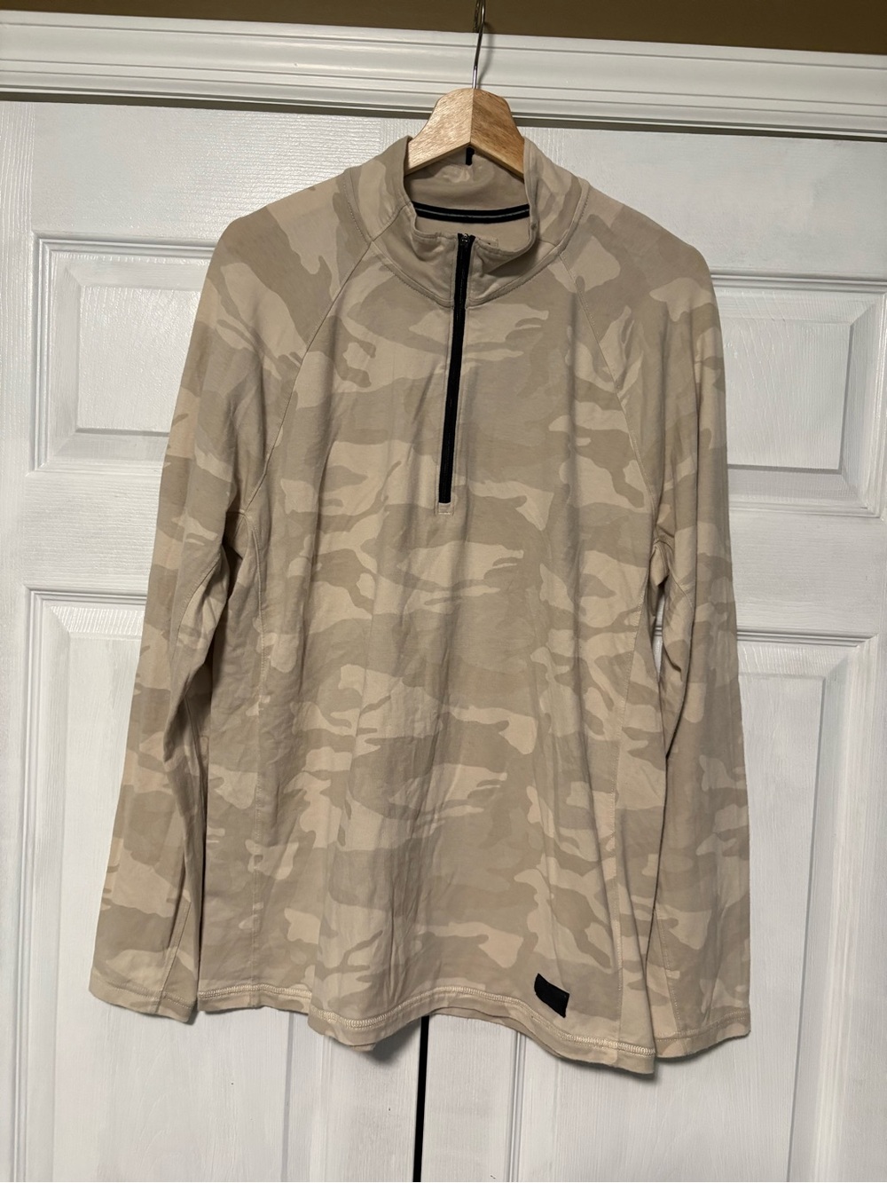 Abercrombie & Fitch Desert Camo Stretch 1/4 Zip Pullover Sweatshirt M